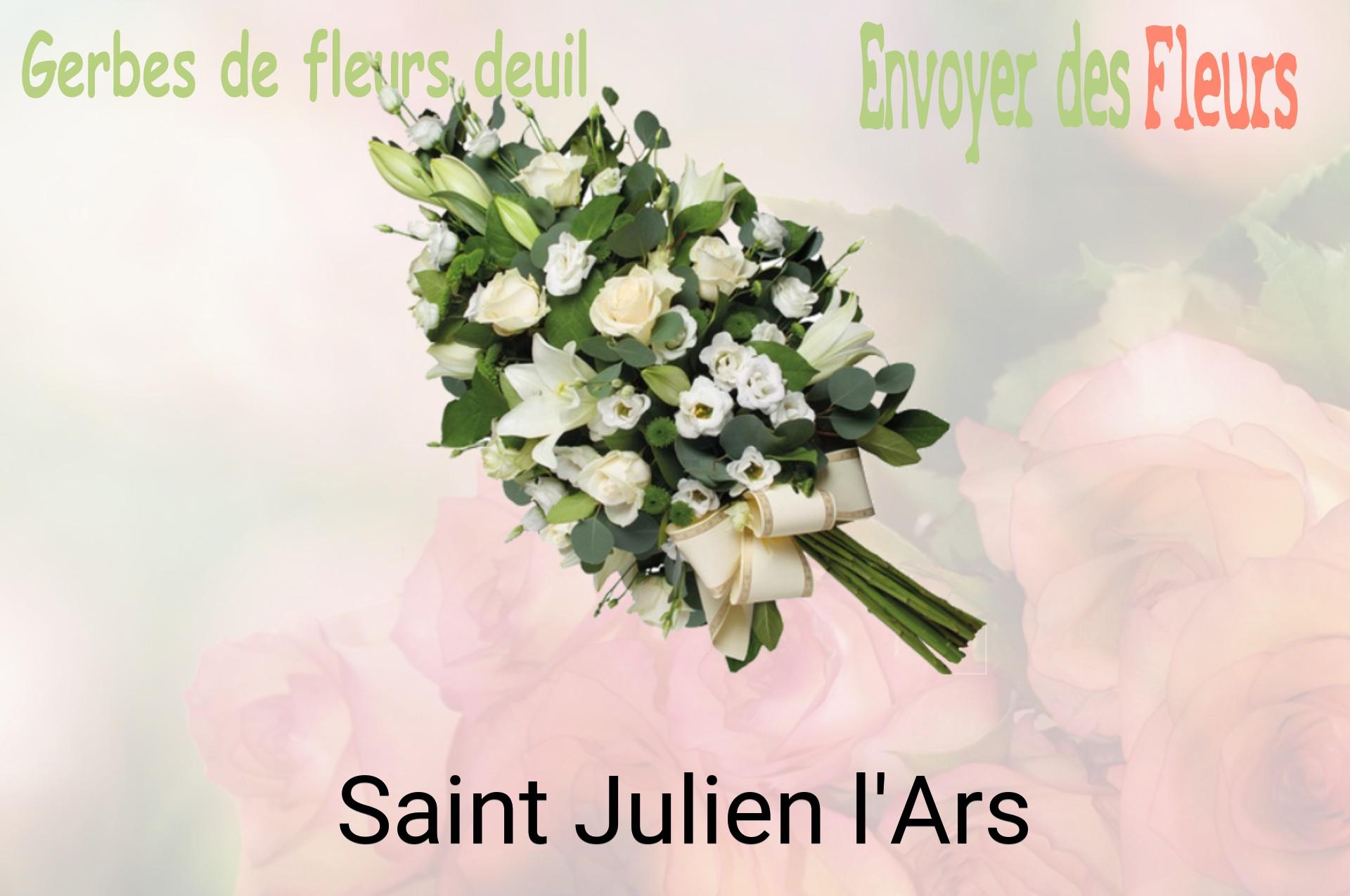 Gerbe de fleurs de deuil livrée à Saint-Julien-l'Ars